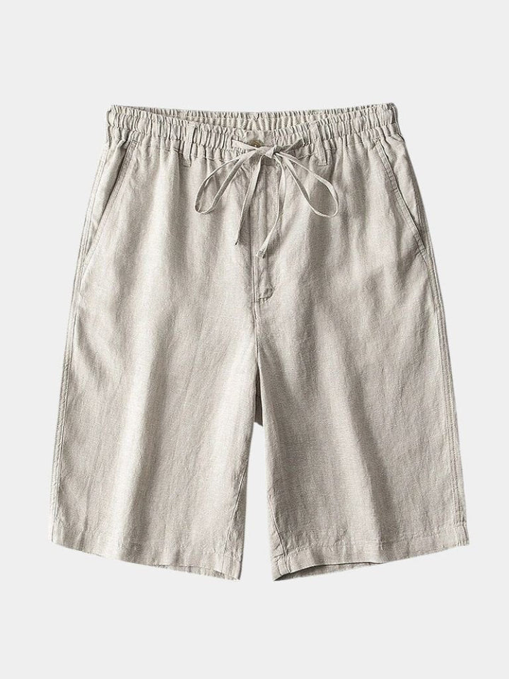Mikkel | pantaloni corti in lino grigio mariner