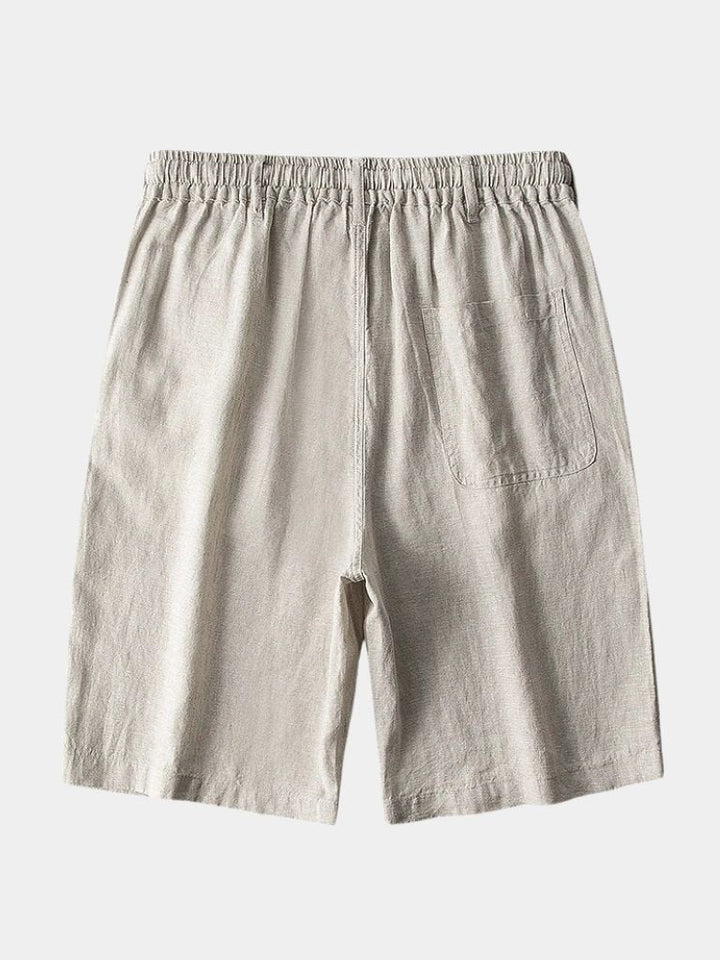 Mikkel | pantaloni corti in lino grigio mariner