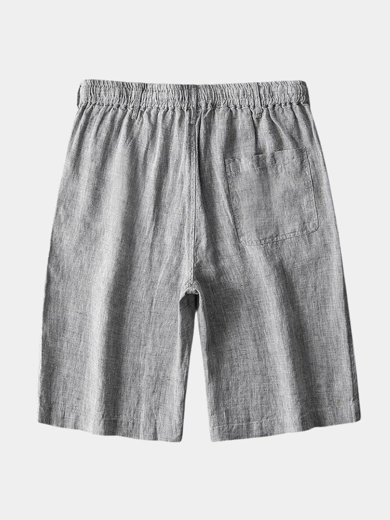 Mikkel | pantaloni corti in lino grigio mariner