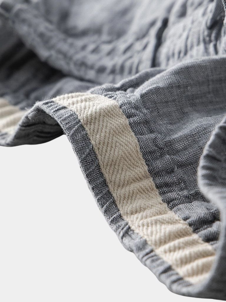 Mikkel | pantaloni corti in lino grigio mariner