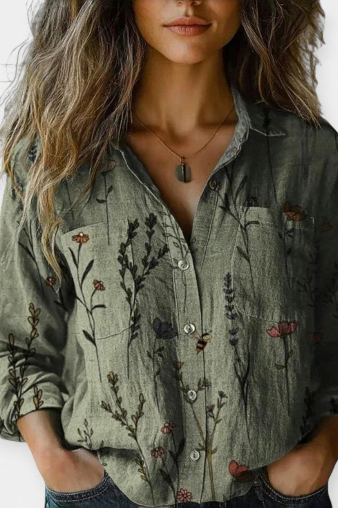 Mille | blusa vintage con motivo