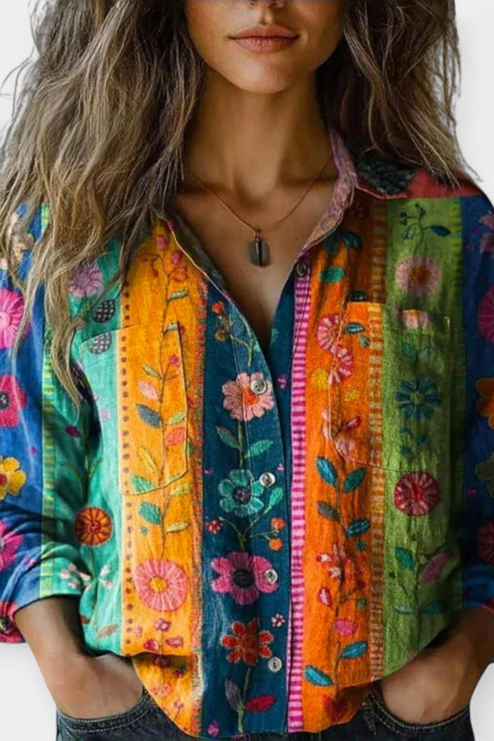 Mille | blusa vintage con motivo