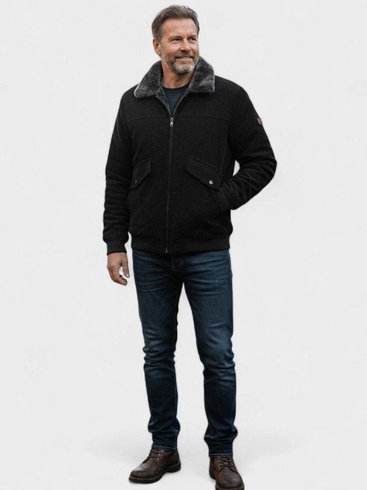 Norbert | giacca bomber con colletto in pile sintetico