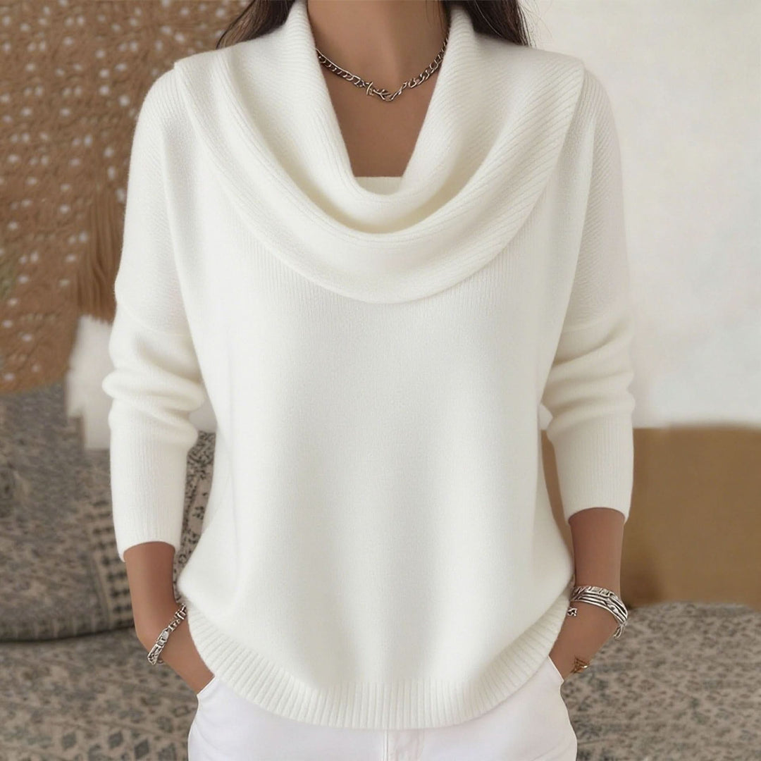 Bettina – maglione donna con collo a cascata