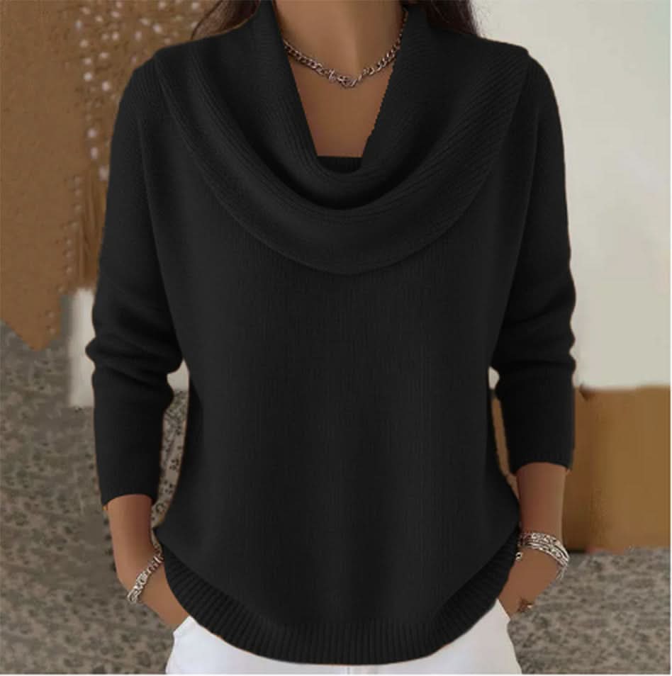 Bettina – maglione donna con collo a cascata