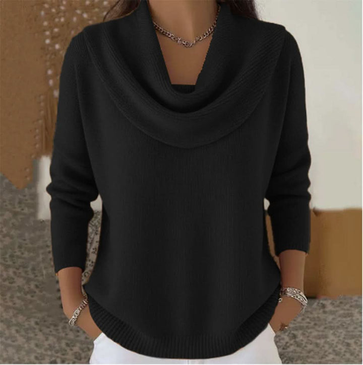 Bettina – maglione donna con collo a cascata