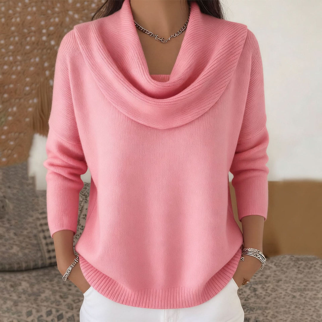 Bettina – maglione donna con collo a cascata