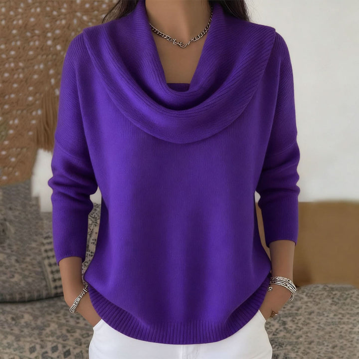 Bettina – maglione donna con collo a cascata