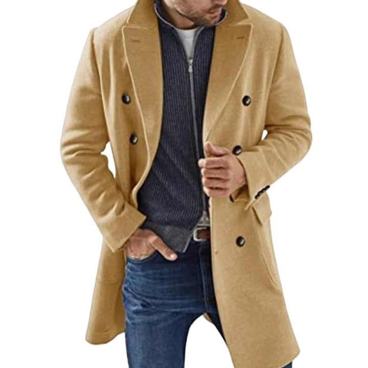 Cappotto doppiopetto uomo elegante effetto camoscio – Ettore