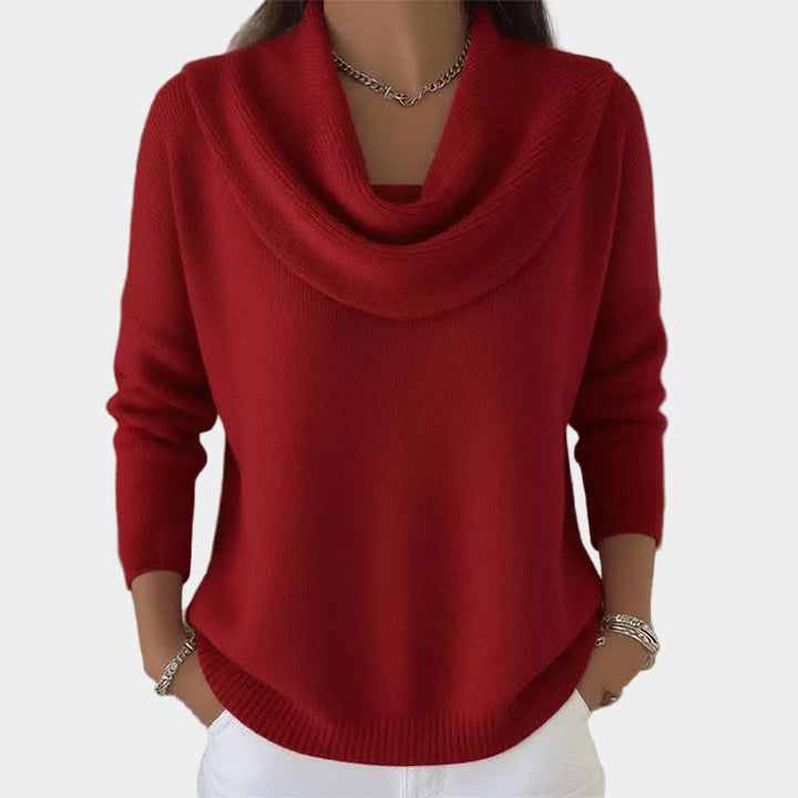 Bettina – maglione donna con collo a cascata