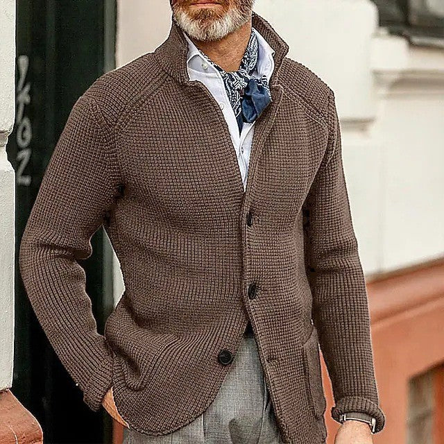 Dante – cardigan uomo in maglia fine con bottoni