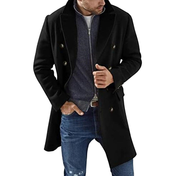Cappotto doppiopetto uomo elegante effetto camoscio – Ettore