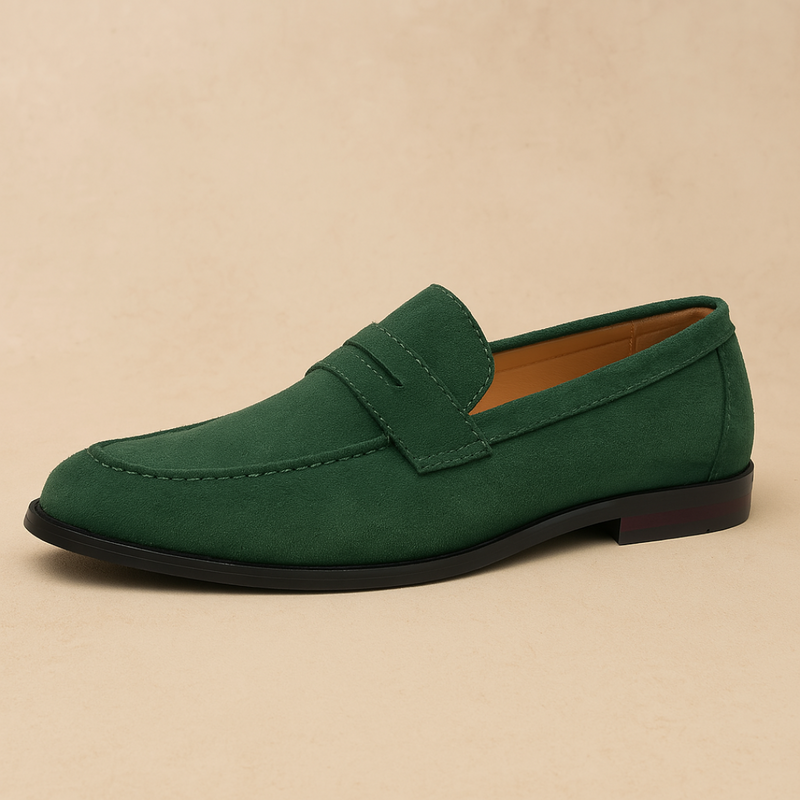 Old money suede penny loafers