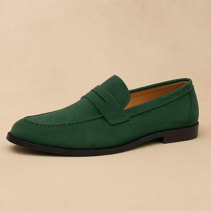 Old money suede penny loafers