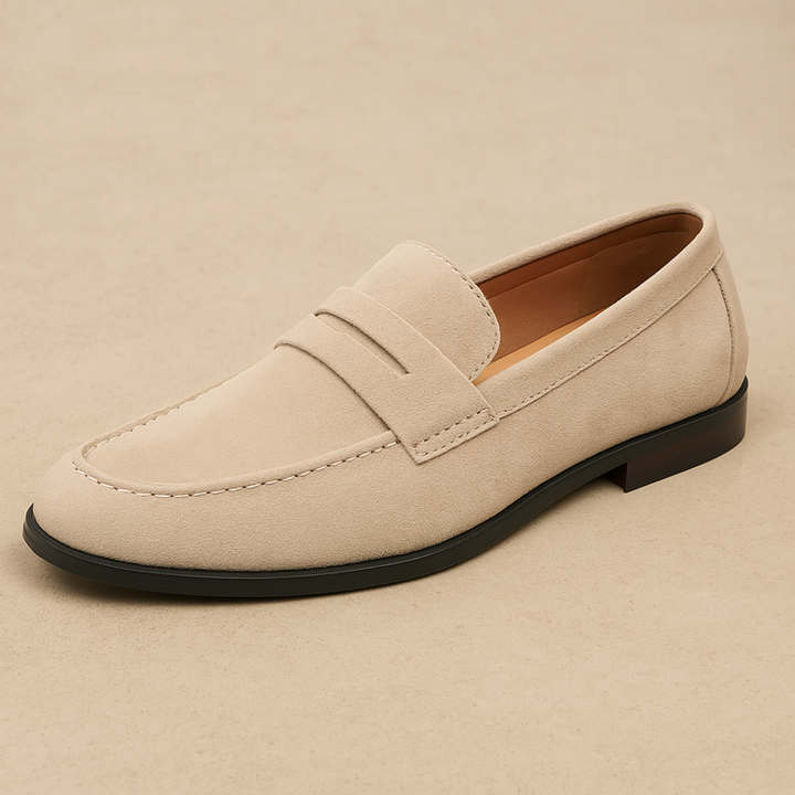 Old money suede penny loafers