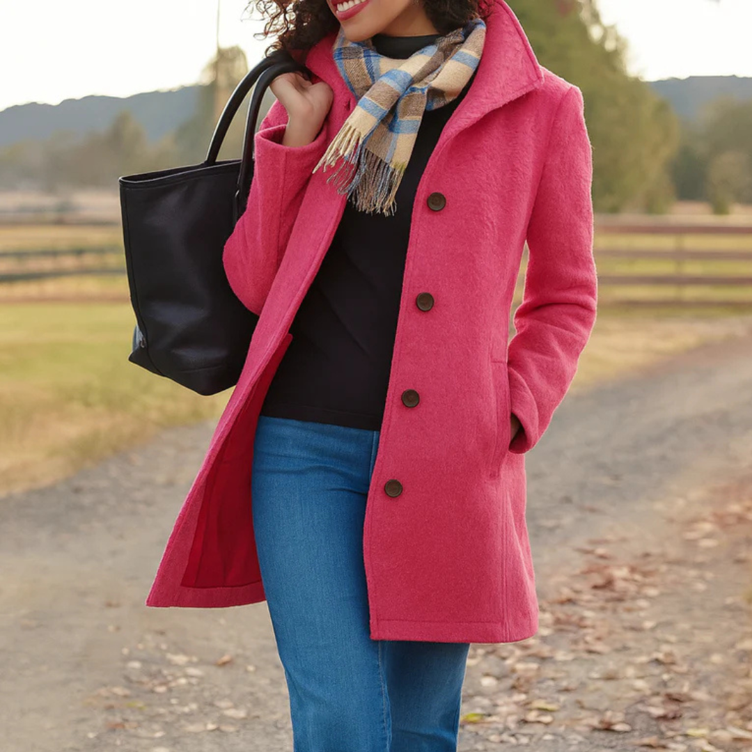 Dafne – cappotto donna elegante con bottoni