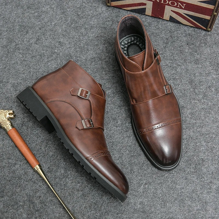 Parker | stivali doppio monk-strap in pelle sintetica