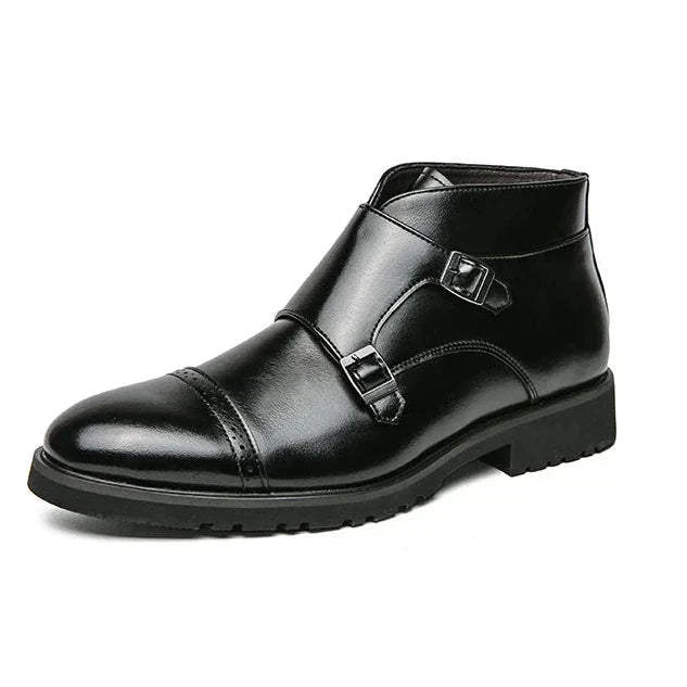 Parker | stivali doppio monk-strap in pelle sintetica