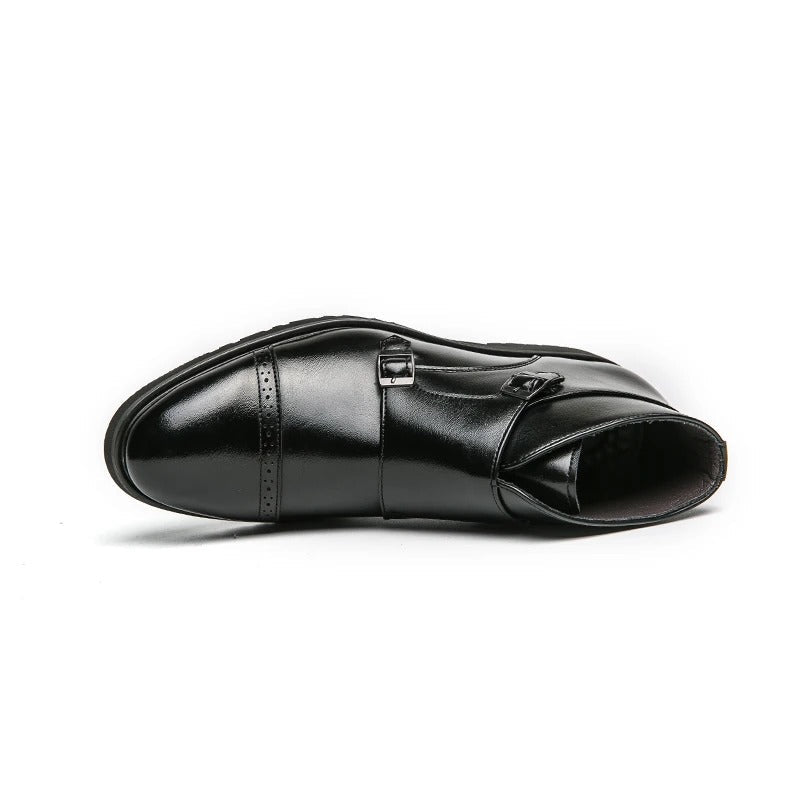 Parker | stivali doppio monk-strap in pelle sintetica