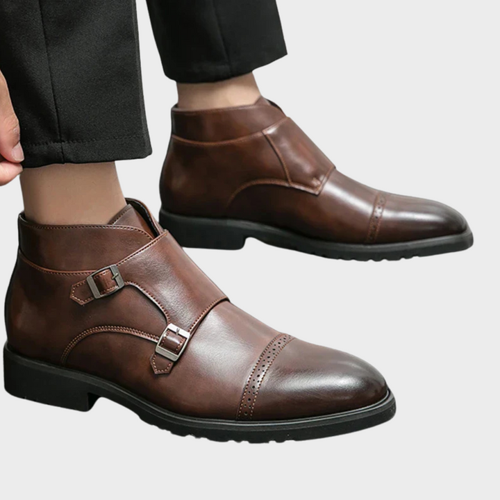 Parker | stivali doppio monk-strap in pelle sintetica