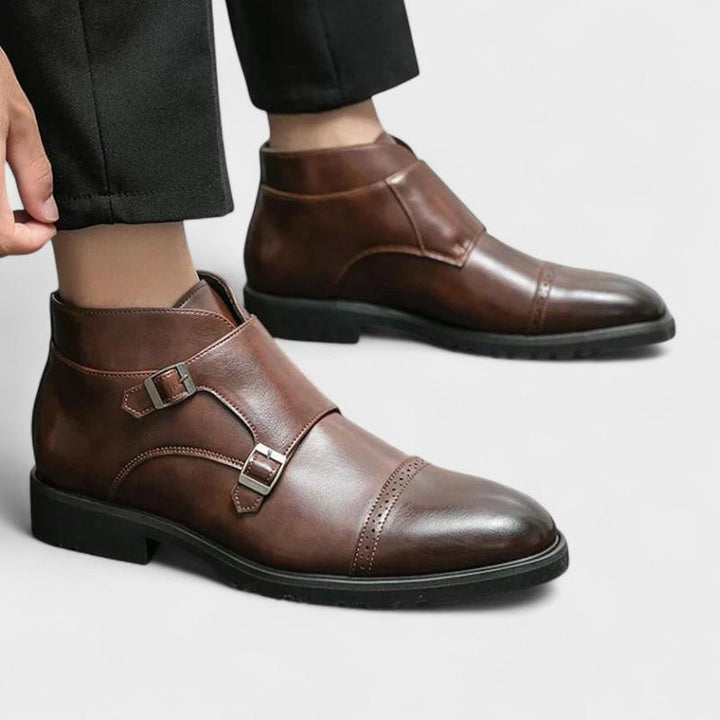 Parker | stivali doppio monk-strap in pelle sintetica