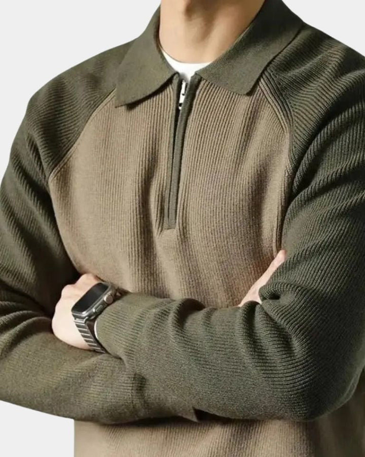 Peter | maglione con zip e maniche raglan