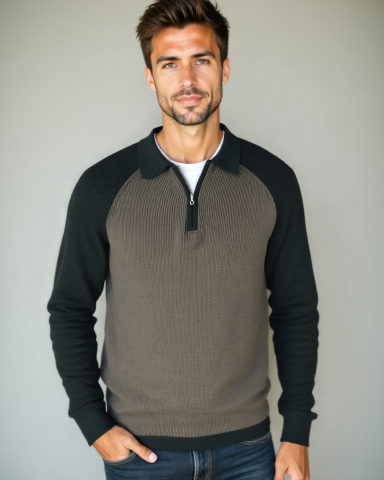 Peter | maglione con zip e maniche raglan