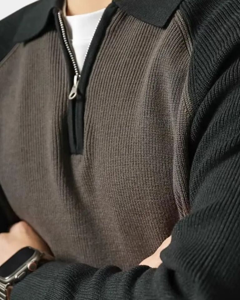 Peter | maglione con zip e maniche raglan