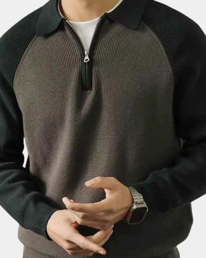 Peter | maglione con zip e maniche raglan