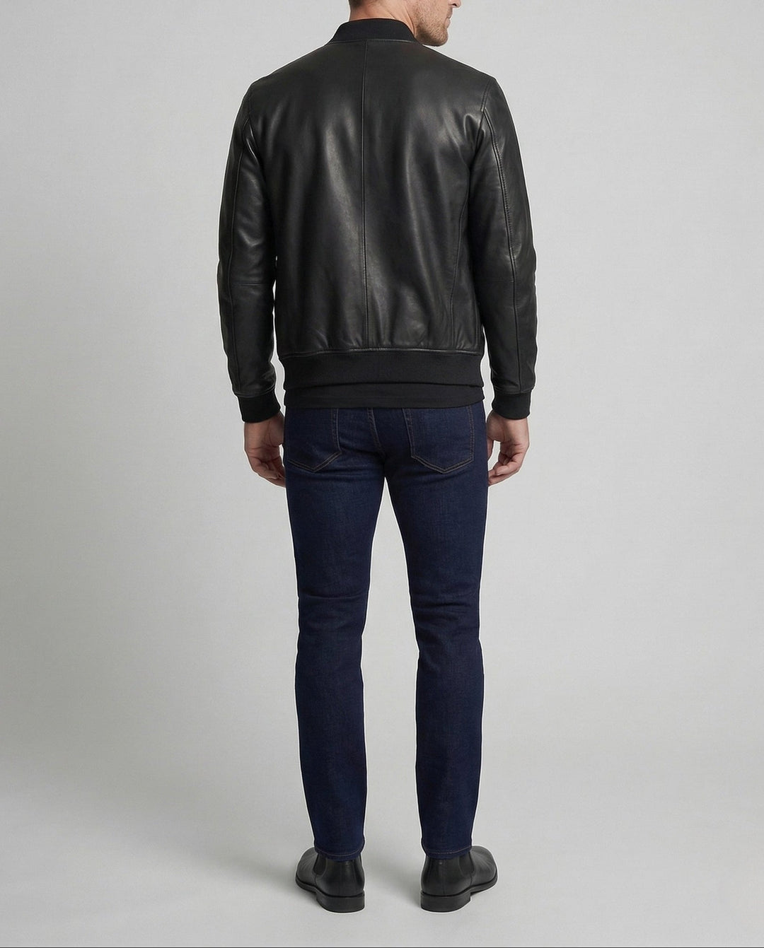 Giubbotto bomber uomo in ecopelle nero – Dante