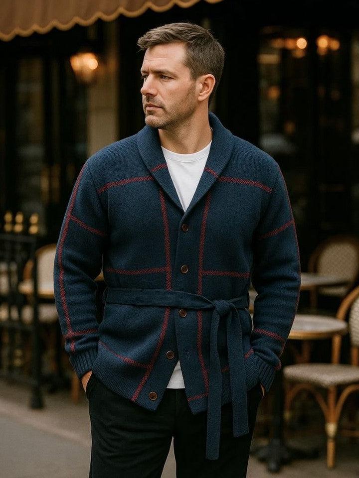 Rom | cappotto lavorato a maglia con cintura