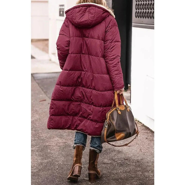 Cappotto lungo donna invernale con fodera in pile – Viviana