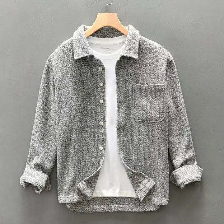 Valerio | camicia uomo in misto cashmere – sovracamicia calda a maniche lunghe