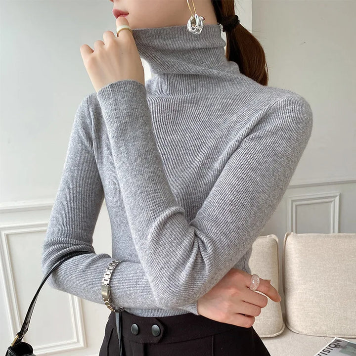 Gemma | maglione collo alto donna in cashmere – dolcevita morbido invernale