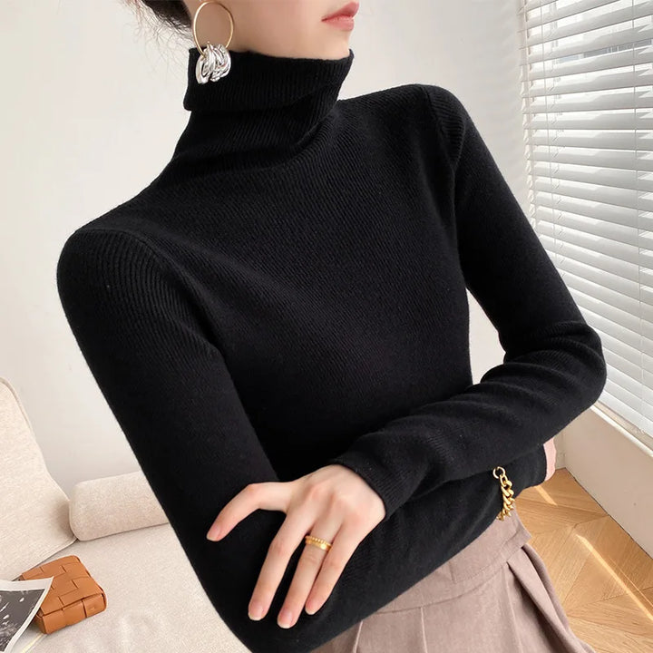 Gemma | maglione collo alto donna in cashmere – dolcevita morbido invernale