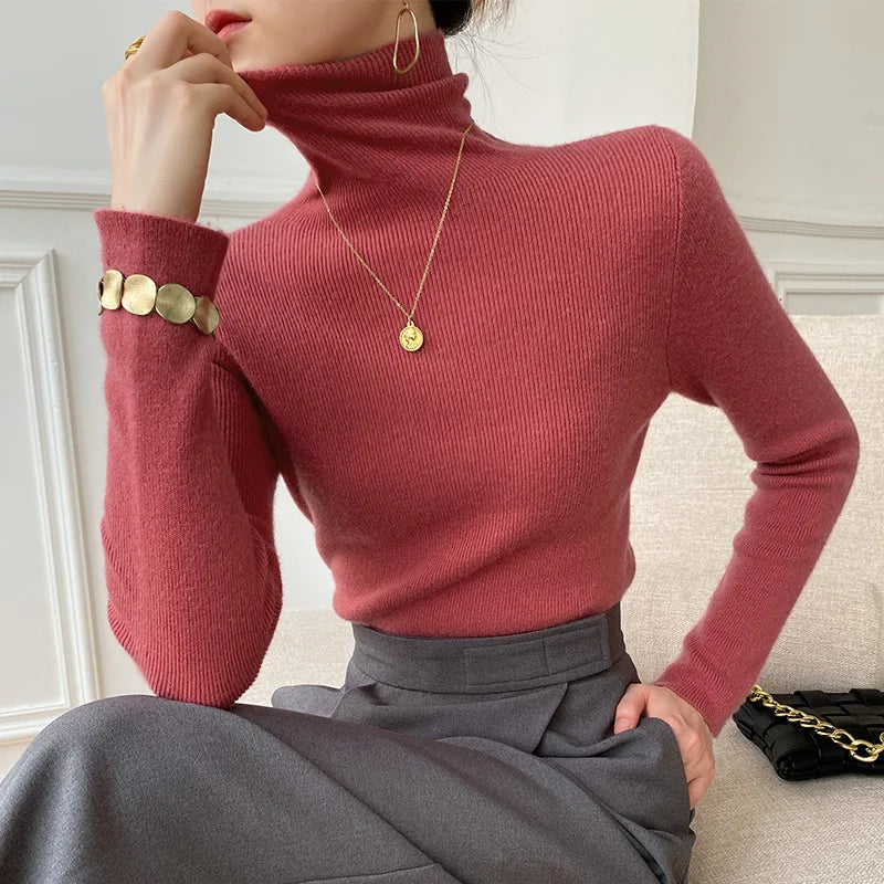 Gemma | maglione collo alto donna in cashmere – dolcevita morbido invernale