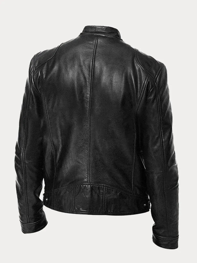 Gino | giacca effetto pelle con fodera calda
