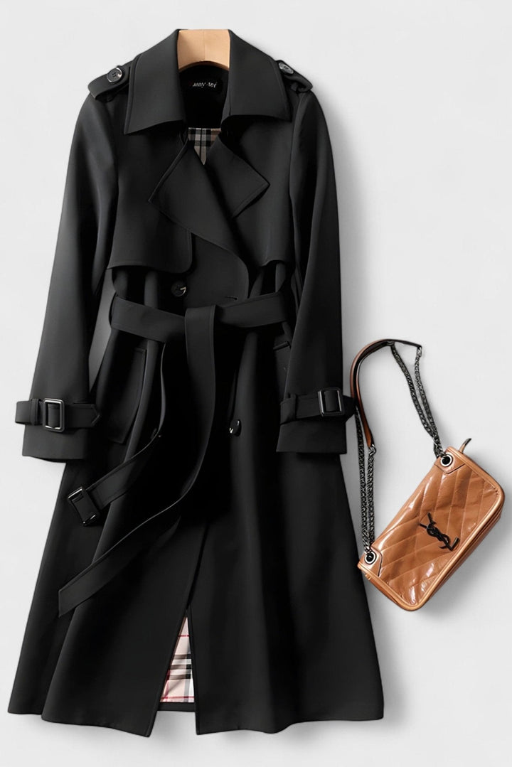 Saara | elegante cappotto con cintura in vita