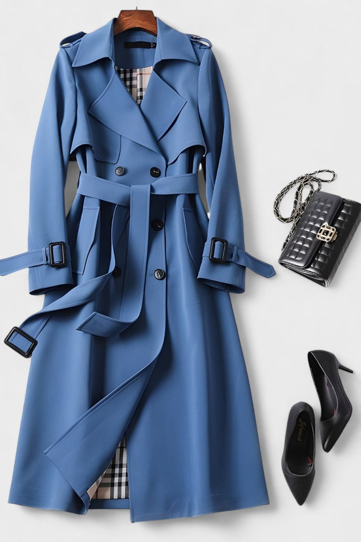 Saara | elegante cappotto con cintura in vita