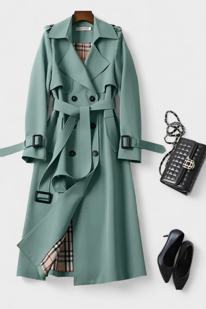 Saara | elegante cappotto con cintura in vita
