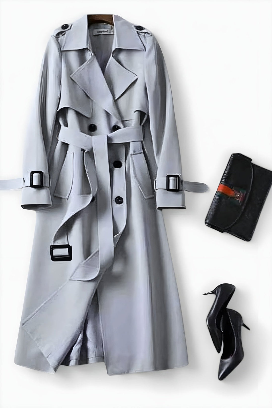 Saara | elegante cappotto con cintura in vita