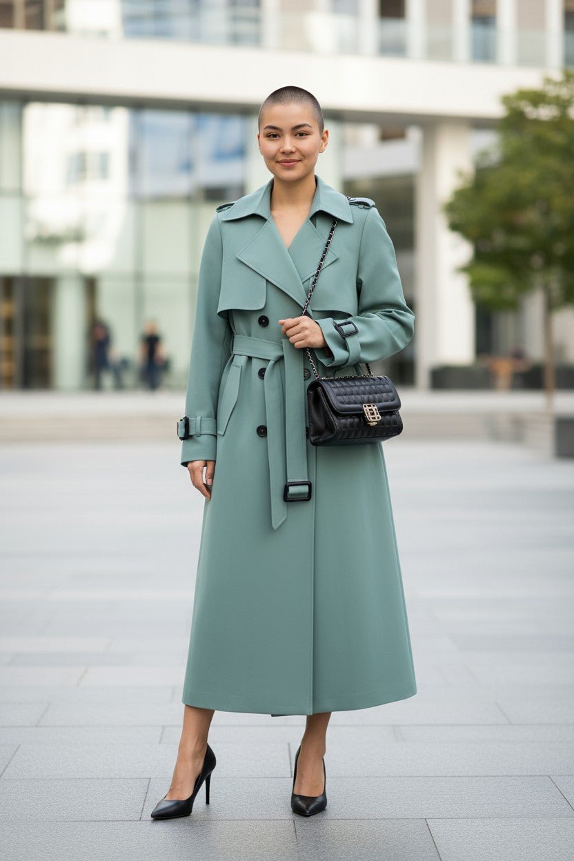 Saara | elegante cappotto con cintura in vita