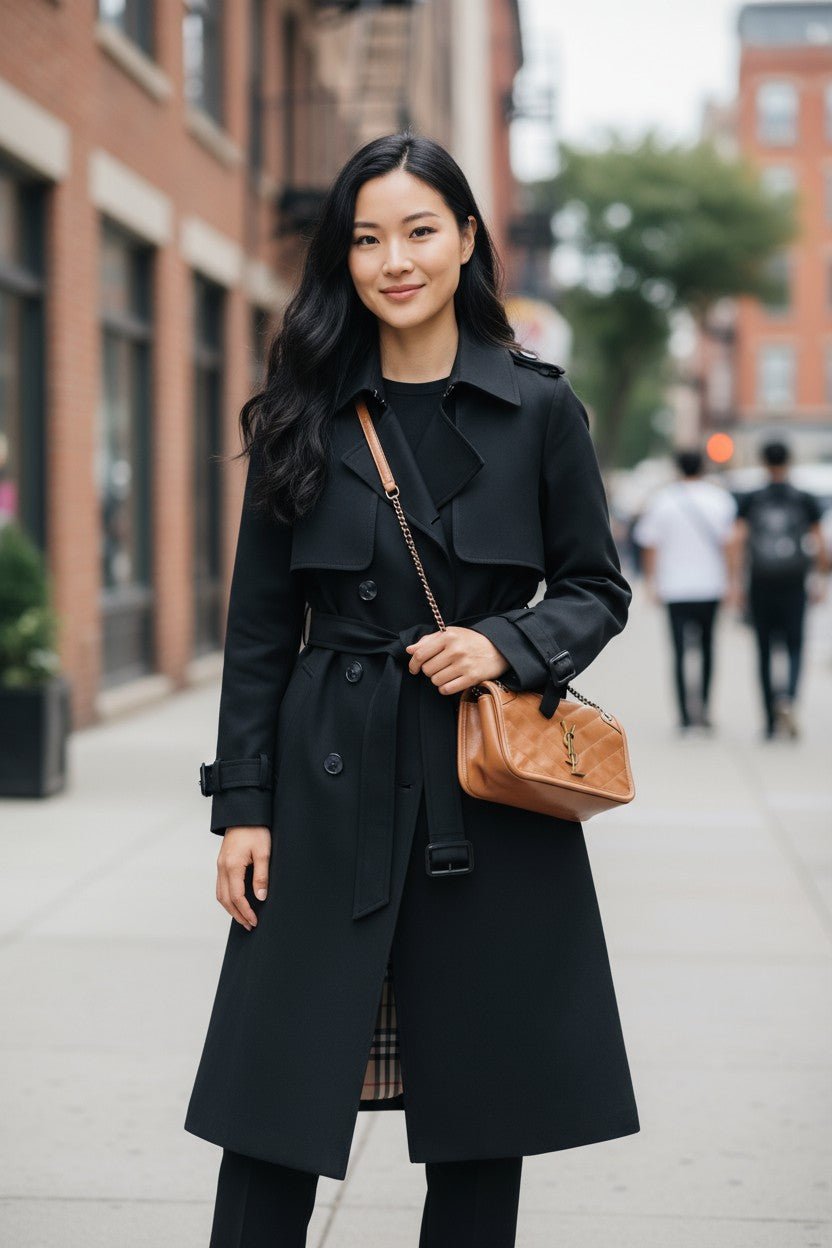 Saara | elegante cappotto con cintura in vita