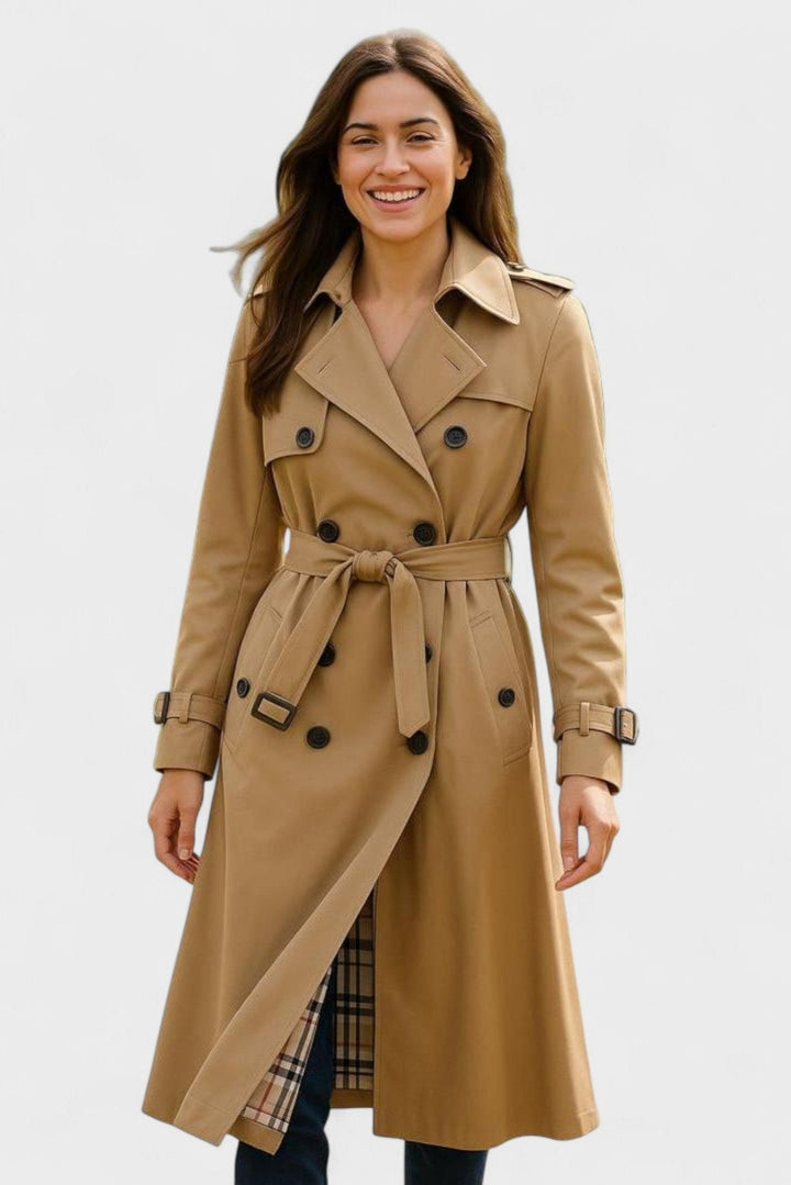 Saara | elegante cappotto con cintura in vita