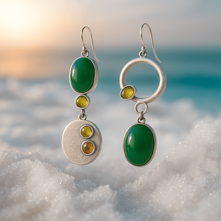 Saga elena orecchini argento lucido