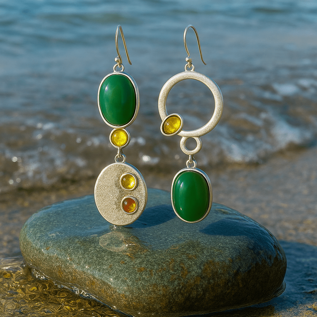 Saga elena orecchini argento lucido