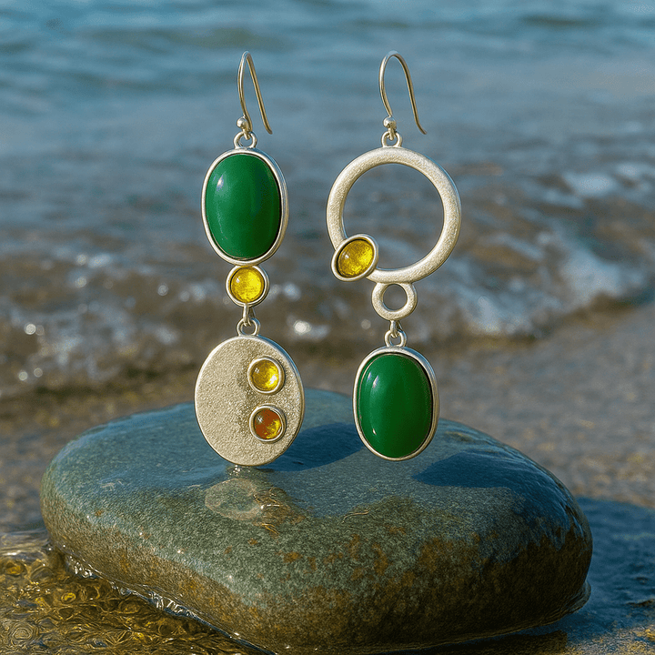 Saga elena orecchini argento lucido