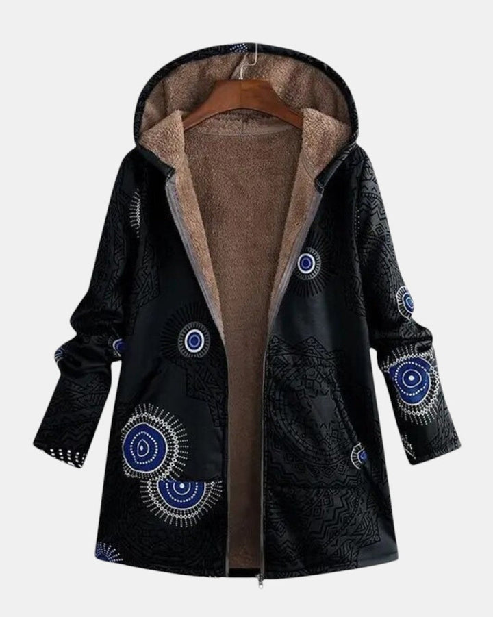 Sage | giacca sherpa con motivo tribale