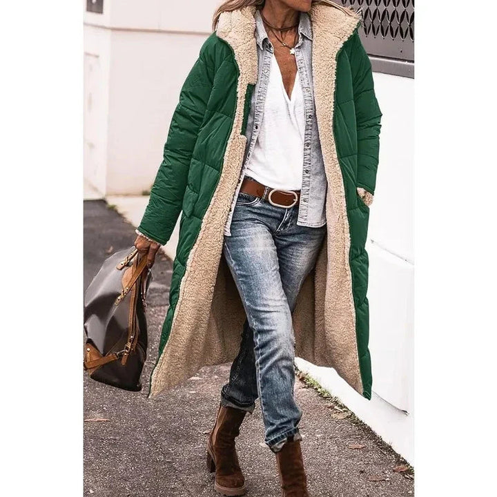 Cappotto lungo donna invernale con fodera in pile – Viviana