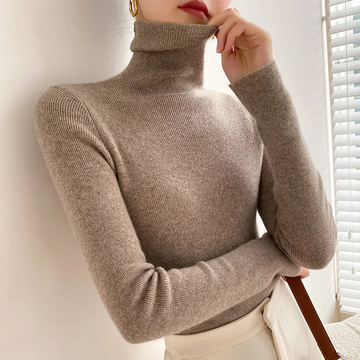 Gemma | maglione collo alto donna in cashmere – dolcevita morbido invernale